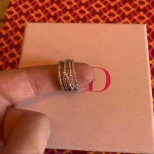 Stella & Dot silver ring, size 6, silver